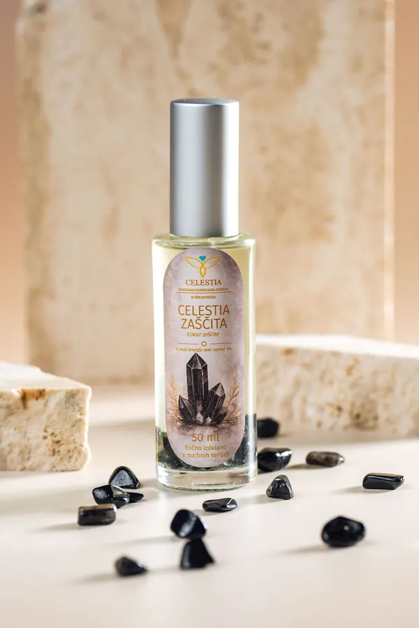 Celestia Zaščita – kristalno energijska esenca s črnim turmalinom, 50 ml razpršilo